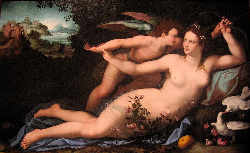 Alessandro Allori Venus disarming Cupid oil painting image